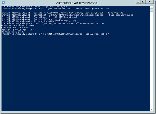 BiosUpgradeResultNotNeeded