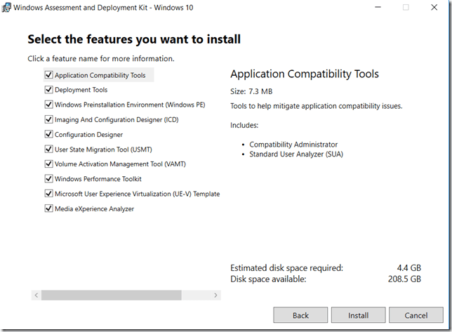 Install ADK 1703 on windows server 2016 - 1