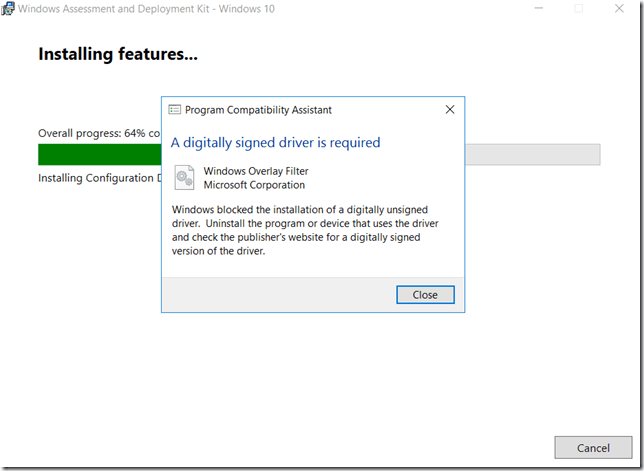 Install ADK 1703 on windows server 2016 - 2